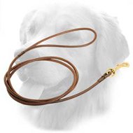 Handcrafted Round Leather Golden Retriever Leash for Dog Shows Handcrafted Round Leather Golden Retriever Leash for Dog Shows