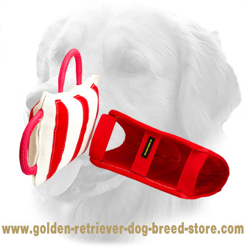 Golden Retriever Bite Pad with Three Easy-to-Grab Handles