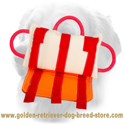 Golden Retriever Bite Pillow with Three Easy-to-Grab Handles