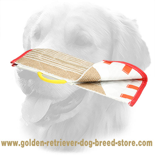 Durable Jute Golden Retriever Bite Sleeve Cover with Comfy Handle