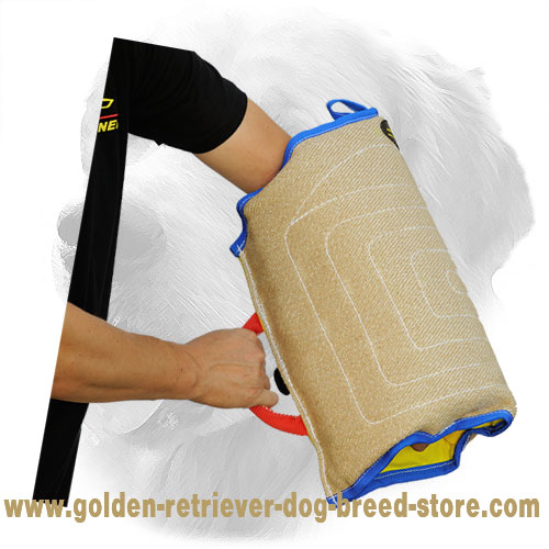 Strong Golden Retriever Bite Sleeve with Durable Handles