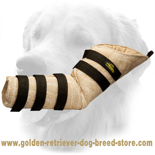 Hidden Protection Jute Golden Retriever Bite Sleeve for Schutzhund Training