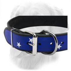 Leather Collar with American Flag Drawing