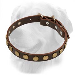 Golden Retriever Dog Leather Collar Small Decorations