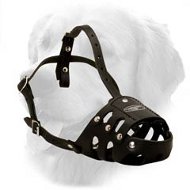 Everyday Golden Retriever Secure Leather Muzzle Everyday Golden Retriever Secure Leather Muzzle