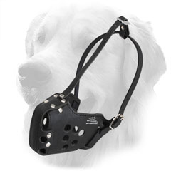 Leather Golden Retriever Muzzle for Military Service